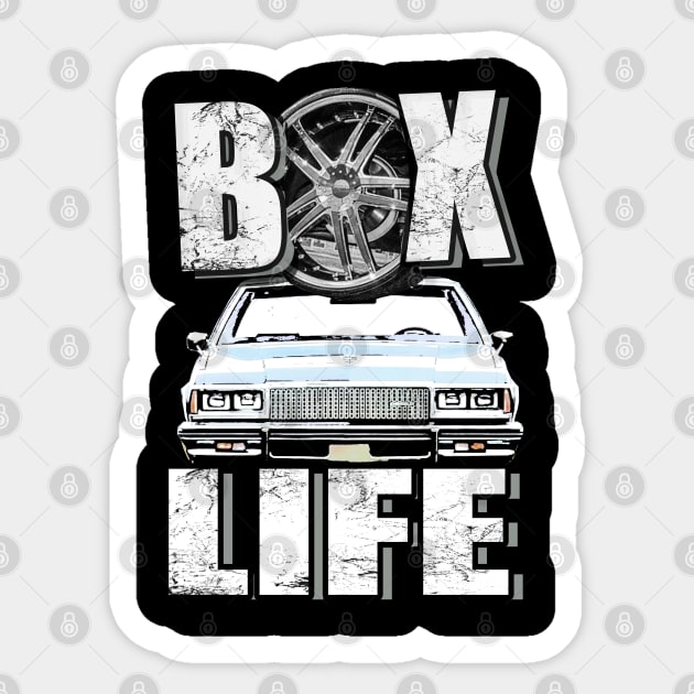 Box Life White Car Sticker by Black Ice Design